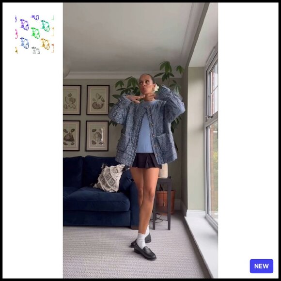 Cropped Quilted Puffer Jacket Lightweight Plaid Button Down Bow Chic - Picture 7 of 7